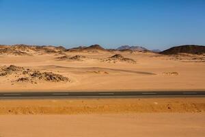Landscape of sahara desert in Egypt. Conceptual for freedom, enjoying the journey. photo