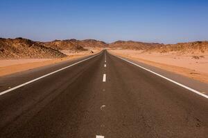 Landscape of sahara desert in Egypt. Conceptual for freedom, enjoying the journey. photo