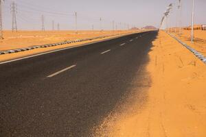 Landscape of sahara desert in Egypt. Conceptual for freedom, enjoying the journey. photo