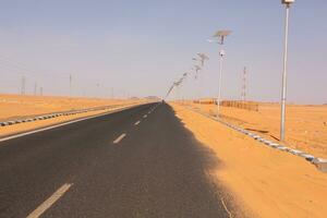 Landscape of sahara desert in Egypt. Conceptual for freedom, enjoying the journey. photo