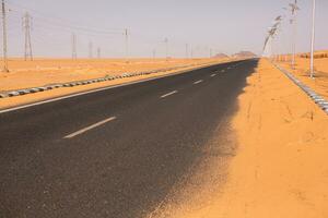 Landscape of sahara desert in Egypt. Conceptual for freedom, enjoying the journey. photo