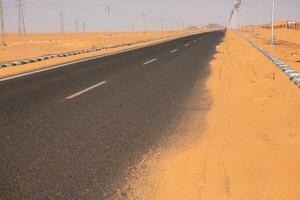 Landscape of sahara desert in Egypt. Conceptual for freedom, enjoying the journey. photo