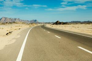 Landscape of sahara desert in Egypt. Conceptual for freedom, enjoying the journey. photo