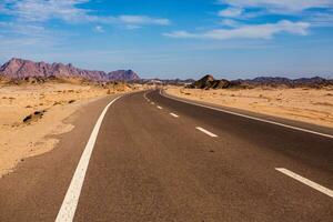 Landscape of sahara desert in Egypt. Conceptual for freedom, enjoying the journey. photo