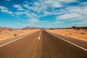 Landscape of sahara desert in Egypt. Conceptual for freedom, enjoying the journey. photo