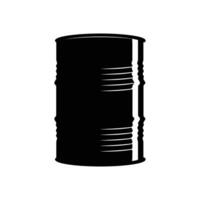 Vintage Retro Isolated Oil or Gasoline Barrel Drum on White Background vector