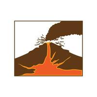Cross Section Diagram of Volcano Mountain with Magma and Lava vector