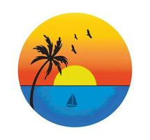 beach t shirt vector design
