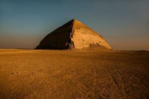 Famous Egyptian Pyramids of Giza. Landscape in Egypt. Pyramid in desert. Africa. Wonder of the World photo