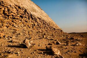 Famous Egyptian Pyramids of Giza. Landscape in Egypt. Pyramid in desert. Africa. Wonder of the World photo