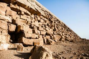 Famous Egyptian Pyramids of Giza. Landscape in Egypt. Pyramid in desert. Africa. Wonder of the World photo