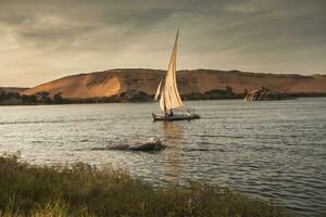 Nilo el mas largo río en África. primario agua fuente de Egipto. paisaje con claro agua río. foto