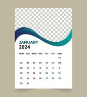 2024 calendario diseño gratis vector