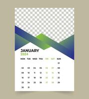 2024 calendario diseño gratis vector