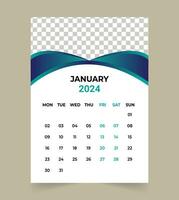 2024 calendario diseño gratis vector