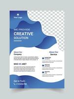 Company business flyer template design free vector