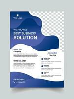 Company business flyer template design free vector