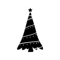 Christmas tree vector icon. new year illustration sign. winter symbol.