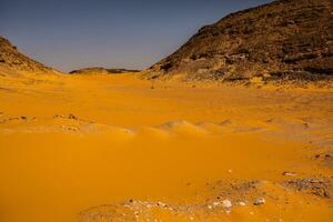 Landscape of sahara desert in Egypt. Conceptual for freedom, enjoying the journey. photo