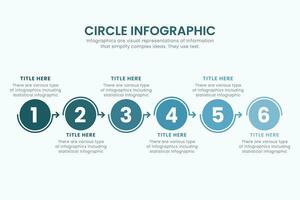 mínimo negocio vector circulo gráfico infografía plantillas para presentaciones, publicidad, diseños, y anual informes negocio concepto con 6 6 opciones