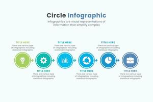 mínimo negocio vector circulo gráfico infografía plantillas para presentaciones, publicidad, diseños, y anual informes negocio concepto con 6 6 opciones