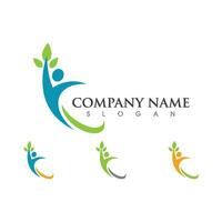 Human character logo sign vector