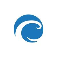 Water wave icon vector