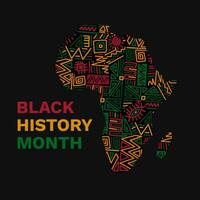 Hand drawn Background with african map pattern Black History Month vector