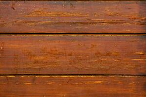 Old wood texture background, surface with old natural colored wood, top view. Grain table surface. photo