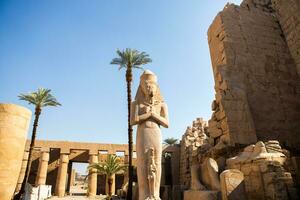 dendera templo complejo en Egipto. jeroglífico tallas en pared a el antiguo egipcio templo. foto