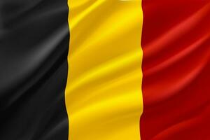 National flag of Belgium. 3d vector illustration