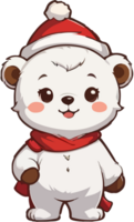 AI generated Cute Christmas Bear Image png