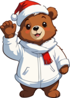 AI generated Christmas Bear Character Design png