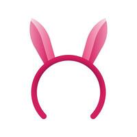 Bunny headband and bunny ears icon in gradient fill style illustration vector design