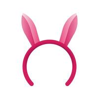 Bunny headband and bunny ears icon in gradient fill style illustration vector design