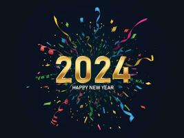 2024 Happy New Year vector