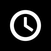 plano ilustración de reloj vector icono para web diseño aislado en negro antecedentes