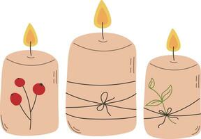 Vector cute decorative candles