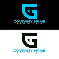 G A Letter Mark Logo Design vector