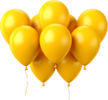 AI generated yellow balloon png