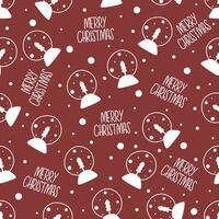 Seamless christmas pattern with glass ball and tree for packaging  paper vector