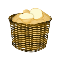 panier de patates sur png transparent Contexte