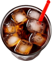 AI generated coke in glass png