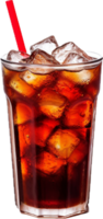 ai generato Coca Cola nel bicchiere png