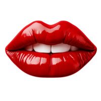 AI generated Female red lips clip art png