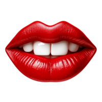 ai generiert weiblich rot Lippen Clip Kunst png