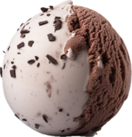 AI generated chocolate ice cream ball png