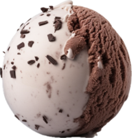 ai generado chocolate hielo crema pelota png