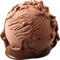 ai généré Chocolat la glace crème Balle png