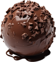 ai gerado chocolate gelo creme bola png